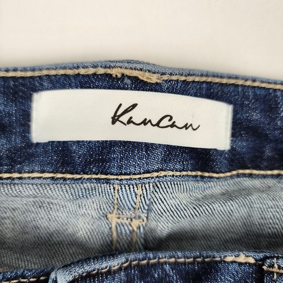 KanCan Jeans Womens 11/29 Mid Rise Fringe Ankle Skinny Distressed Blue (29x25) - Picture 7 of 12